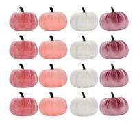 Set di 12 zucche artificiali in velluto con nucleo in schiuma per un uso duraturo in autunno e decorazioni festive, perfetto per il Ringraziamento e tavoli di Halloween