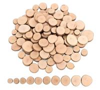 Set di 120 dischi di legno rotondi per fai da te, mini dischi in legno di camelia, per decorazioni natalizie (2-3 cm, 1-2 cm)