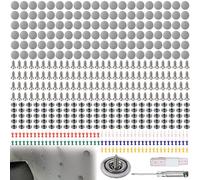 Set di 120 pezzi per riparare il tetto dell'auto, rivetti per riparare il baldacchino dell'auto, pulsante di riparazione, rivetti con 1 cacciavite, 1 metro a nastro, 1 scatola di plastica, riparazione
