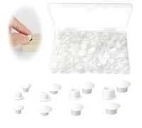 Set di 120 tappini coprivite per fori, in plastica bianca con scatola, copri-fori rotondi 5/6/8/10 mm per mobili, armadi, scaffali e pannelli, coprivite per legno, protezione vis e finiture perfette