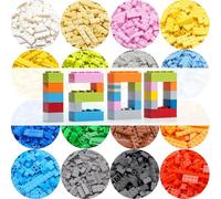 Set di 1200 mattoni da costruzione classici (forme e dimensioni assortite), compatibili con tutte le principali marche di blocchi da costruzione, regalo educativo creativo fai da te per bambini dai 6