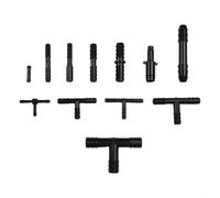 Set di 128 connettori per tubi auto, riduttore, dritto, raccordo a T, in plastica, resistente alle alte pressioni, per sistemi di raffreddamento e carburante, riparazione officina, colori assortiti