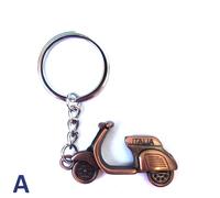 SET di 12pz PORTACHIAVI MOTORINO BRONZO VINTAGE SOUVENIR GADGET