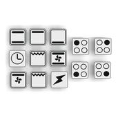 Set di 13 adesivi per fornelli elettrici e fornelli, forni, cucinotto, con simboli (R29/1/3) (0,5 x 0,5 cm)