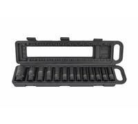 Set di 13 bussole a impatto lunghe da 1/2" AWTOOLS, 10-32 mm, linea nera