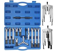 Set di 13 estrattori per cuscinetti, larghezza 45 - 135 mm, profondità 105 - 265 mm, estrattore regolabile 2 & 3 ganasce | estrattore per ingranaggi interni ed esterni, estrattore per cuscinetti a