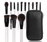 Set di 13 pennelli da trucco professionali e adatti ai principianti, morbide setole sintetiche per viso, fondotinta, cipria, ombretto e sfumatura, facile da pulire, set da viaggio con borsa, regalo