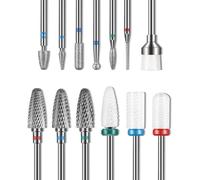 Set Di 13 Punte Da Trapano per Unghie, 3 Punte in Carburo Di Tungsteno 3/32