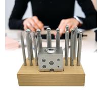 Set Di 13 Punzoni Per Dapping E Doming, Utensili Multiuso In Acciaio Al Carbonio