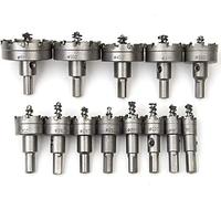 Set di 13 seghe a tazza 16-53 mm, in acciaio inox e metallo duro, punte in lega di carburo di tungsteno (TCT), punte per trapano in metallo con denti multipli