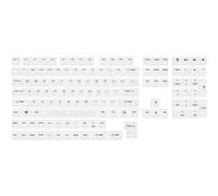 SET DI 132 TASTI KEYCAPS TRANSPARENT WHITE ABS MDA