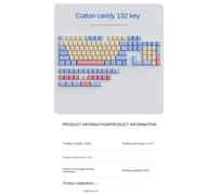 Set di 132 tasti PBT rosa, graziosi, per tastiera meccanica