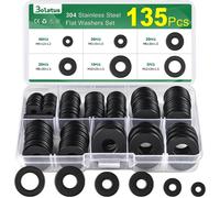 Set di 135 rondelle in acciaio inox 6 misure dischi per carrozzeria M4 M5 M6 M8