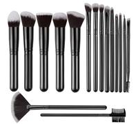 Set di 14/16 pennelli da trucco in plastica ABS, pennelli Kabuki per cipria, ombretto, pennello sintetico di alta qualità, per contouring, correttore, fondotinta, cipria, ombretto (16 pezzi)