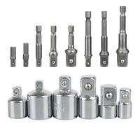 Set di 14 adattatori per bussola, 6 pezzi, set di dadi + 8 adattatori per chiavi a bussola, dado 1/4 su 3/8, 3/8 su 1/4, 3/8 su 1/2, 1/2 su 3/8, 1/2 su 1/4, 1/4 su 1/2