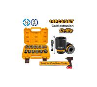 Set di 14 bussole ad impatto 1/2 pollice dalla 10 alla 27