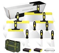 Set di 14 coltelli per cartongesso, kit di utensili manuali include coltelli da stucco, coltelli per nastratura, raschietto per pittore, padella per fango in acciaio inox da 35,6 cm, borsa per il