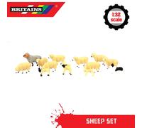 Set Di 14 Pezzi Di Pecore E Cane Da Pecora In Scala 1:32 Britains Farm 43282