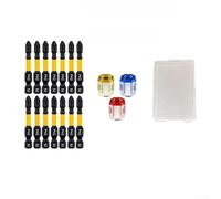Set di 14 punte magnetiche per cacciavite, 50 mm, per punte Phillips con magnetizzatore smagnetizzatore, gambo esagonale da 6,35 mm, in lega di acciaio per cacciaviti elettrici (PH2)