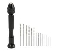 Set di 14 Punte per Mini Trapano a Mano - Punte Elicoidali di Precisione da 0,5 a 3,0 mm per Modellismo e Fai-da-Te con Impugnatura Antiscivolo in Alluminio-trapano manuale per la lavorazione del legn