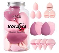 Set di 14 spugne per il trucco, spugnette per fondotinta con 3 mini spugne per trucco e 4 spugnette triangolari, morbide spugne per trucco per il viso per applicare cosmetici in polvere e liquidi