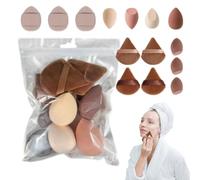 Set di 14 Spugne per Make Up, Spugne Fard, Mini e Polveriera, Ripetibile, Anti-Assorbimento, Morbida e Affiatabile, per Fonderi, Contouring Detagli