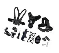 Set di 14 supporti per fotocamera Adventure, con cinghie per la testa, cinghie pettorali compatte per spedizioni, borsa trasportabile