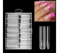Set di 140 extension per unghie, semplici da applicare, non necessitano di carta per manicure più veloci, forme di negazione delle unghie
