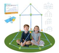 Set di 140 pezzi per bambini, giocattolo da costruzione a partire da 4 5 6 giocattoli fai da te, kit per caverne Creative Fort Soffitto Bude, per esterni, interni, giardini, regali per ragazze 4 - 7
