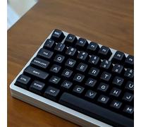 Set di 142 tasti, profilo SA, PBT Doubleshot, colore nero, traslucidi, adatto per switch Cherry MX 61/64/87/104/108, switch Cherry Mx, ISO ANSI, tastiera meccanica Alice