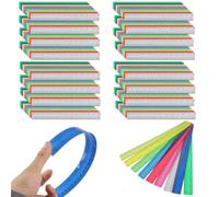 Set di 144 mini righelli in plastica per bambini, scuola e ufficio, 9 colori, centimetri e pollici
