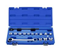 Set di 15 attrezzi multiuso per cinghia del motore, include chiave a cricchetto, tendicinghia ausiliario, tendicinghia, serpentine, set di attrezzi per cintura