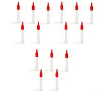 Set di 15 beccucci in silicone e tappo a vite rosso, punte di ricambio per sigillante, mastice e calafataggio, si adattano a cartucce standard EU3, impediscono l'intasamento e
