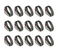 Set di 15 cinture abrasive nere 760 x 25 mm, resistenti al calore, flessibili per superfici curve, lavorazione del legno, bagnate e asciutte