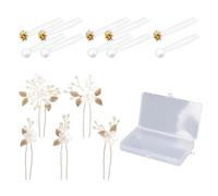 Set di 15 forcine per capelli da sposa, con strass e perle, fiore per sposa, cerimonia nuziale, decorazioni per capelli