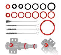 Set di 15 guarnizioni per Saeco xelsis con 4 spazzole per la pulizia in acciaio inox, set con anelli di tenuta in silicone e spazzola, per valvola di supporto del vapore