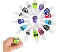 Set di 15 marcatori a maglia, contatore manuale a LED, per lavori a maglia, sport, inventario, marketing, golf (7 colori)