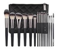 Set di 15 pennelli da trucco Kabuki, pennelli per cipria, ombretto, pennelli sintetici di alta qualità, per contouring, correttore, fondotinta, cipria, ombretti, 15 pezzi con