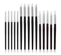 Set di 15 pennelli in silicone per pittura numerica, set di pennelli professionali in gomma, strumento per modellare, pasta modellabile, strumento di ceramica, per fai da te, stampi