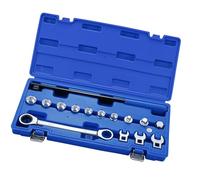 Set di 15 pezzi multiuso per l'installazione della cinghia del motore, include chiave a cricchetto, tendicinghia ausiliario, set di strumenti di installazione per rimozione