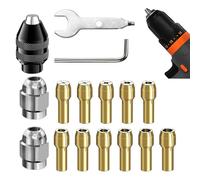 Set di 15 pinze per mandrini, chiavi per mandrino, mandrino a sgancio rapido, mini mandrino, set di accessori per utensili multifunzionali