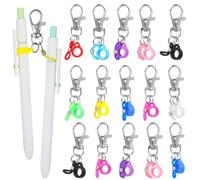 Set di 15 portapenne retrattili a clip per badge, cordini con penna a inchiostro gel, per medici, infermieri, uso in ufficio