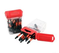 Set di 15 punte quadrate dinamometriche compatibili con gambo esagonale da 1/4", acciaio legato trattato termicamente per resistenza, punte magnetiche per fissare le viti e migliorare l'efficienza del