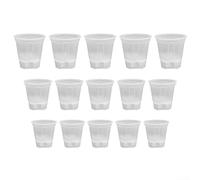 Set di 15 vasi autoirriganti per orchidee, erbe, piante grasse e altre piante d'appartamento e da giardino comuni (trasparenti)