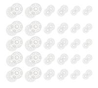 Set di 150 bottoni a pressione trasparenti per cucire, in plastica trasparente, invisibili, rotondi, trasparenti, per camicie, cucito, abbigliamento, fai da te, 7,5/10/15 mm