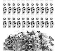 Set di 150 mollette in metallo per targhette con doppio foro trasparente in metallo, clip per tessera, tasca sul petto, porta badge, accessori per esposizione, passaporto, lavoro