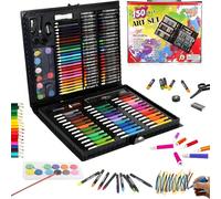 Set di 150 pennarelli per artisti, 150 pezzi, set artistico per bambini con valigetta, forniture per arte e artigianato per disegno e pittura, set di colori con pennarelli, acquerelli, pennelli, matit