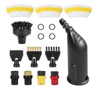 Set di 16 accessori per pulitore a vapore Kärcher Easyfix SC1 SC2 SC3 SC4 SC5 (ugello allungato, spazzola per fughe, spazzola rotonda, raschietto, sigillo, panni in microfibra)