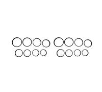 Set di 16 anelli adattatori step-up, include 49-52 mm, 52-55 mm, 55-58 mm, 58-62 mm, 62-67 mm, 67-72 mm, 72-77 mm, 77-82 mm - Nero