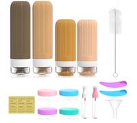 Set di 16 Bottiglie da Viaggio In Silicone, Bottiglie da Viaggio per Articoli da Toeletta, Bottiglie da Toilette Ricaricabili a Prova di Perdite per Shampoo e Balsamo Elementi Essenziali da Vi ColorD